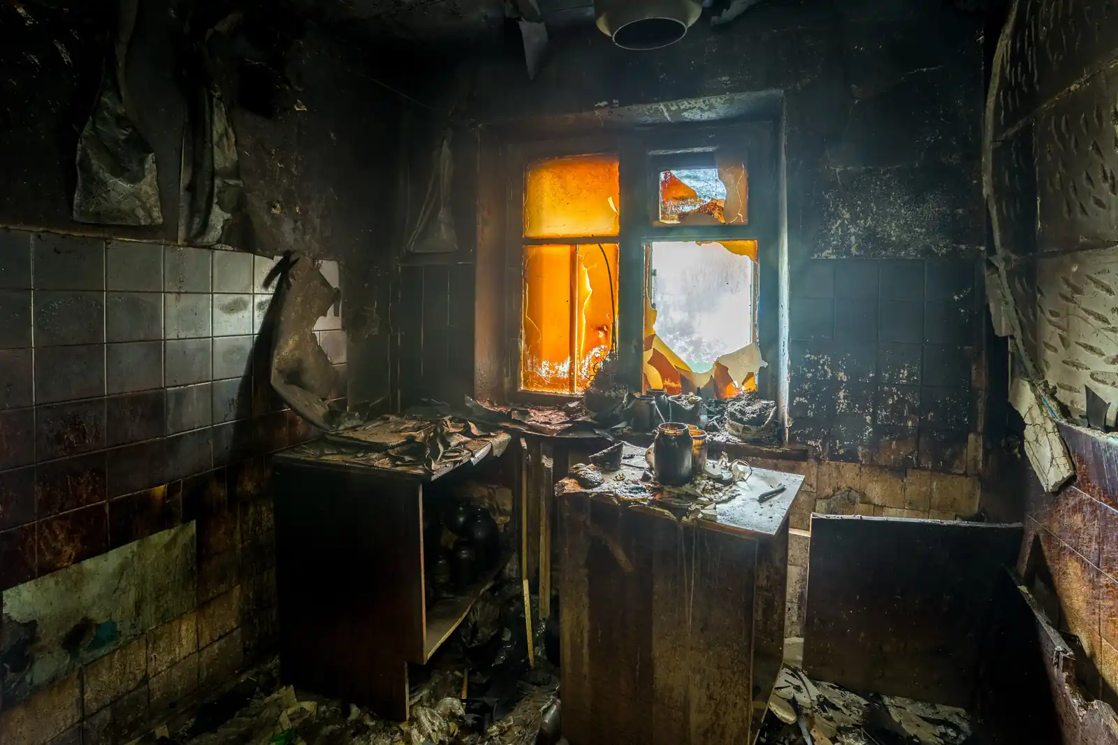 Fire damage restoration crew responding to a house fire in Dallas, TX near 75315